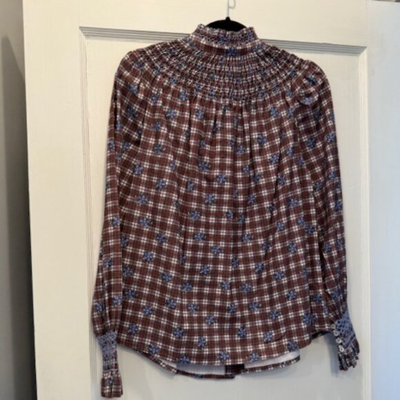 EUC Andion Amelia Blouse Ren Plaid Size S - Picture 3 of 6
